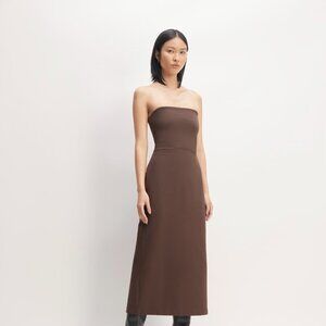 Everlane The Dream Strapless Dress Brown Base - Size S